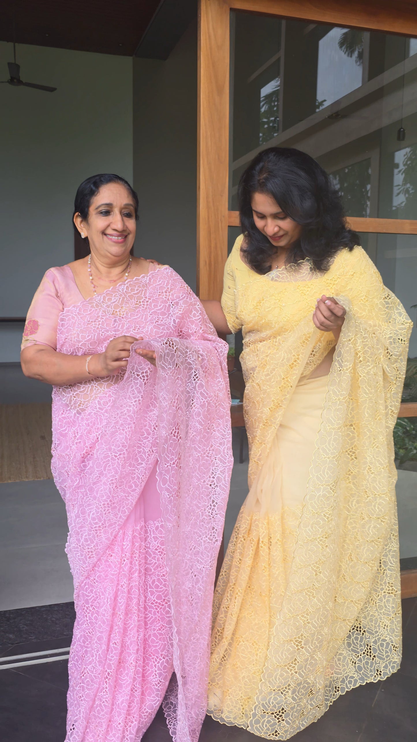 ORGANZA CUTWORK SAREE Acw56