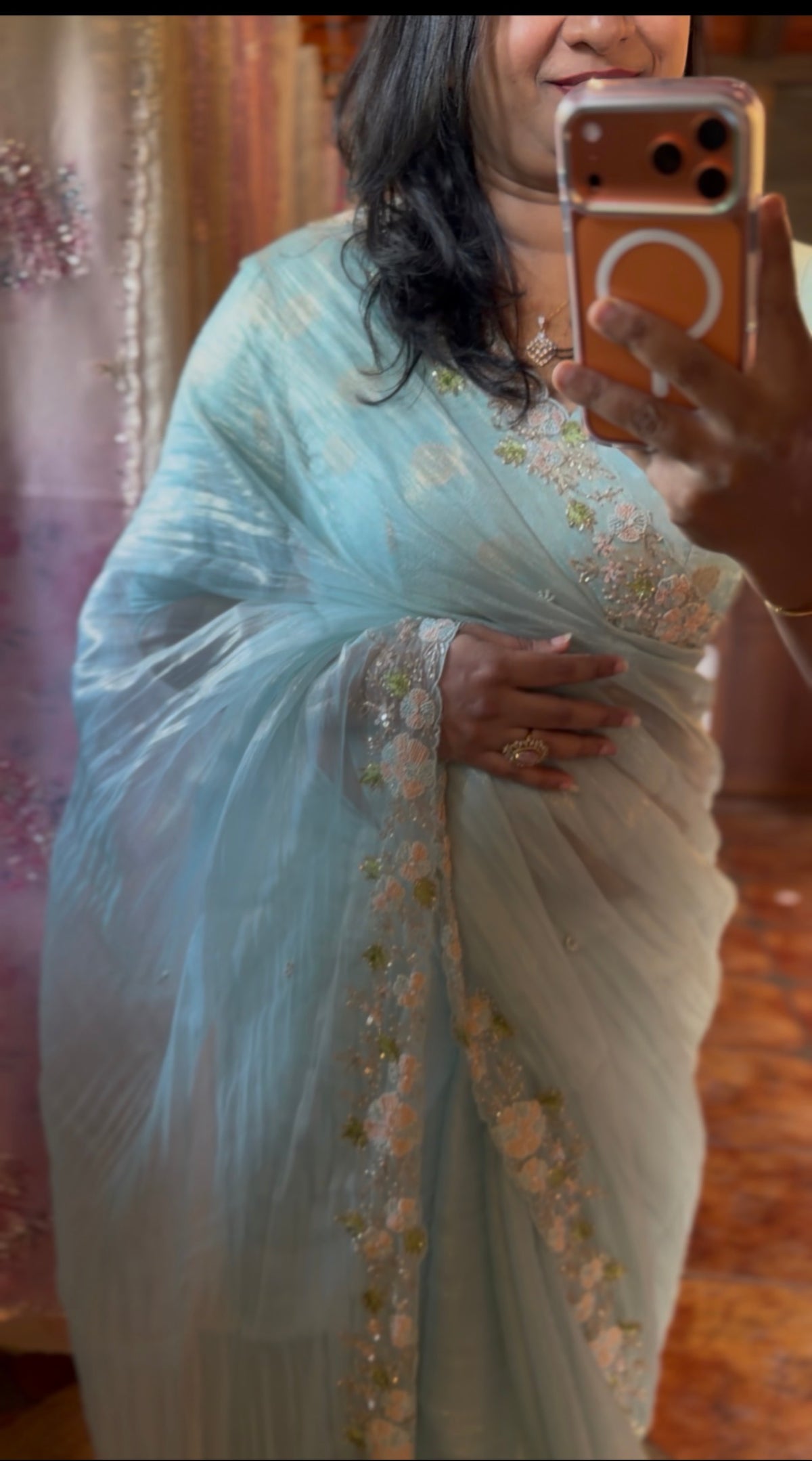 AMO8...Tissue organza saree