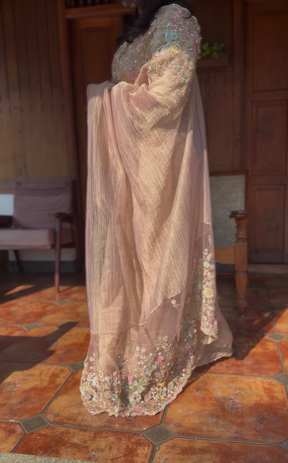 KTO TISSUE ORGANZA SAREE