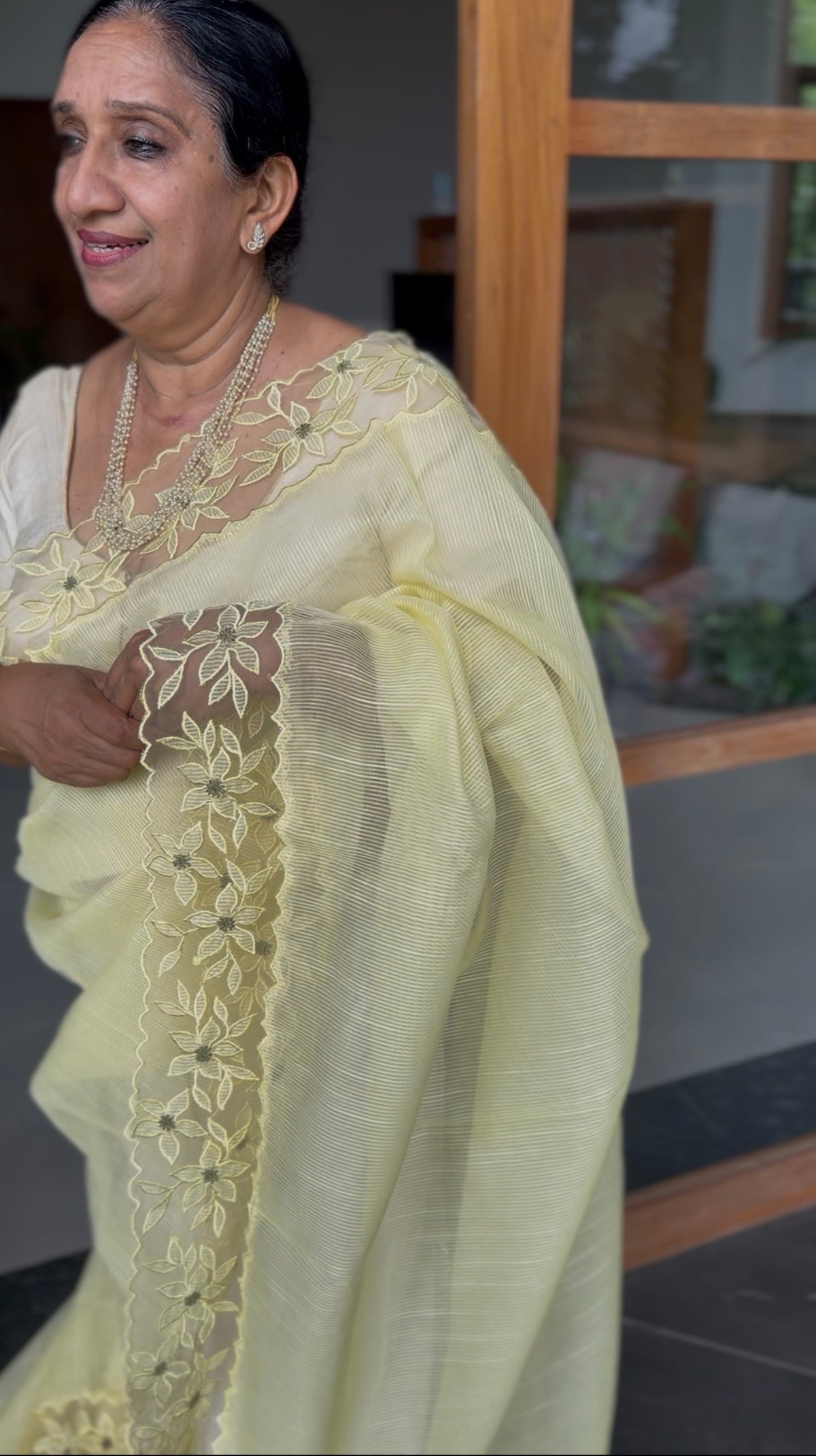 KK28 kota net aplique saree
