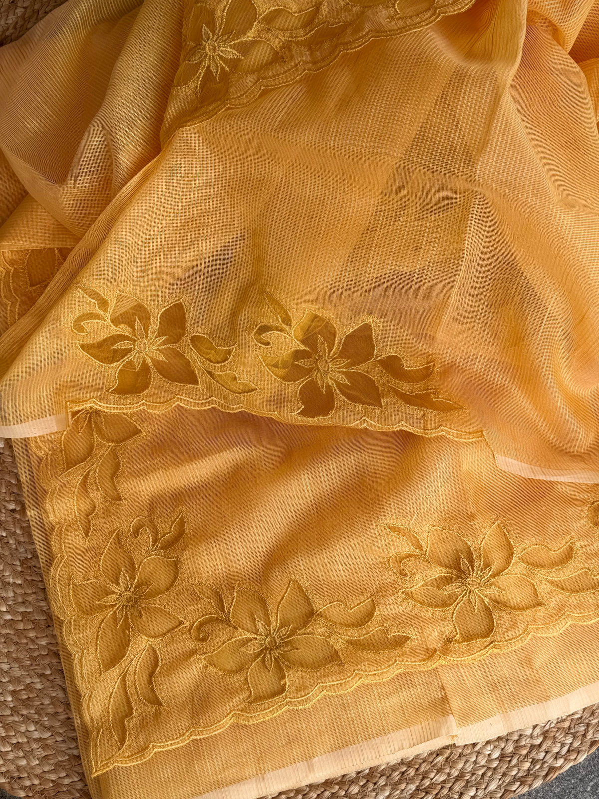 KK97 kota saree with net aplique