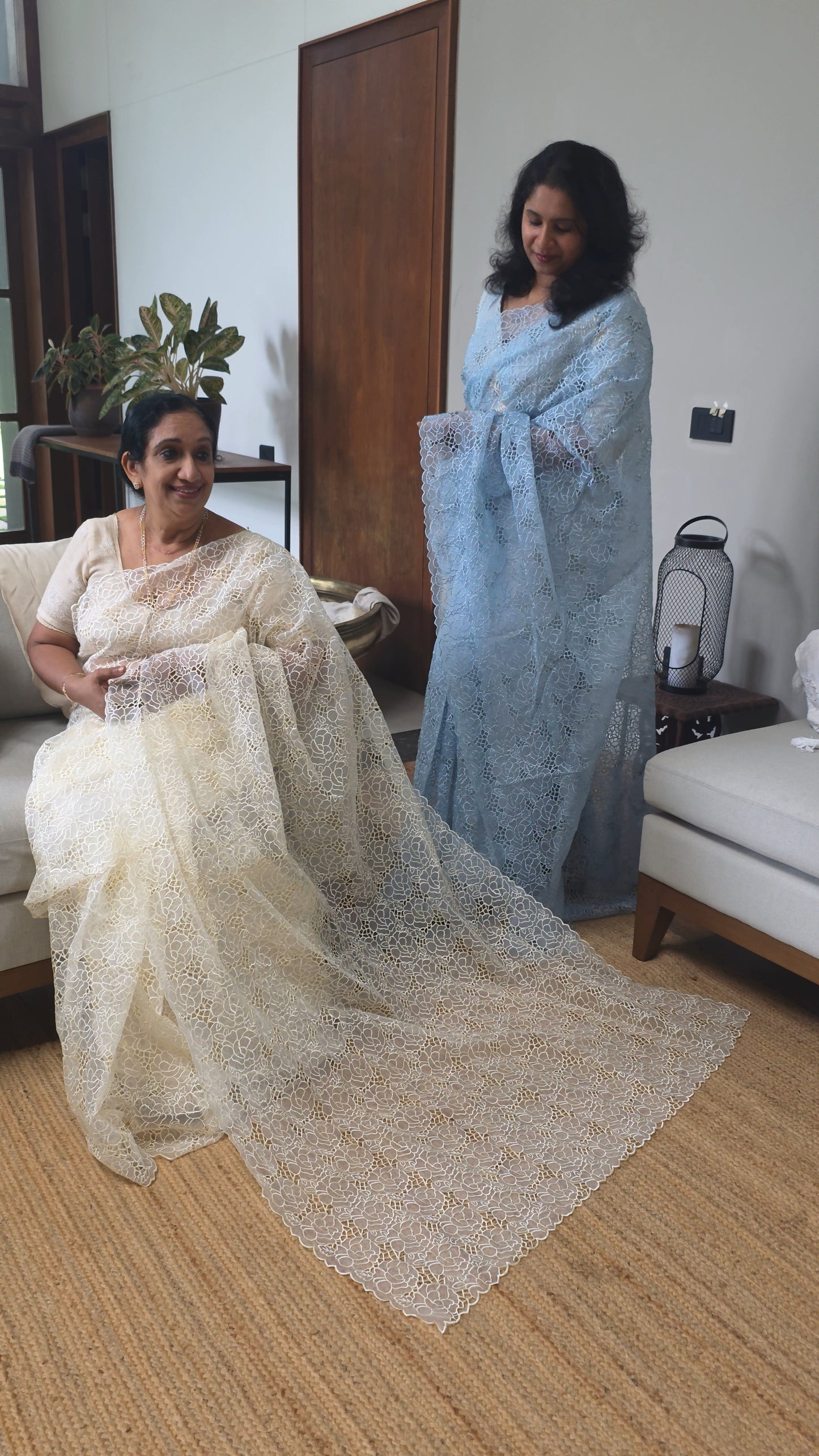 ORGANZA CUTWORK SAREE Acw56