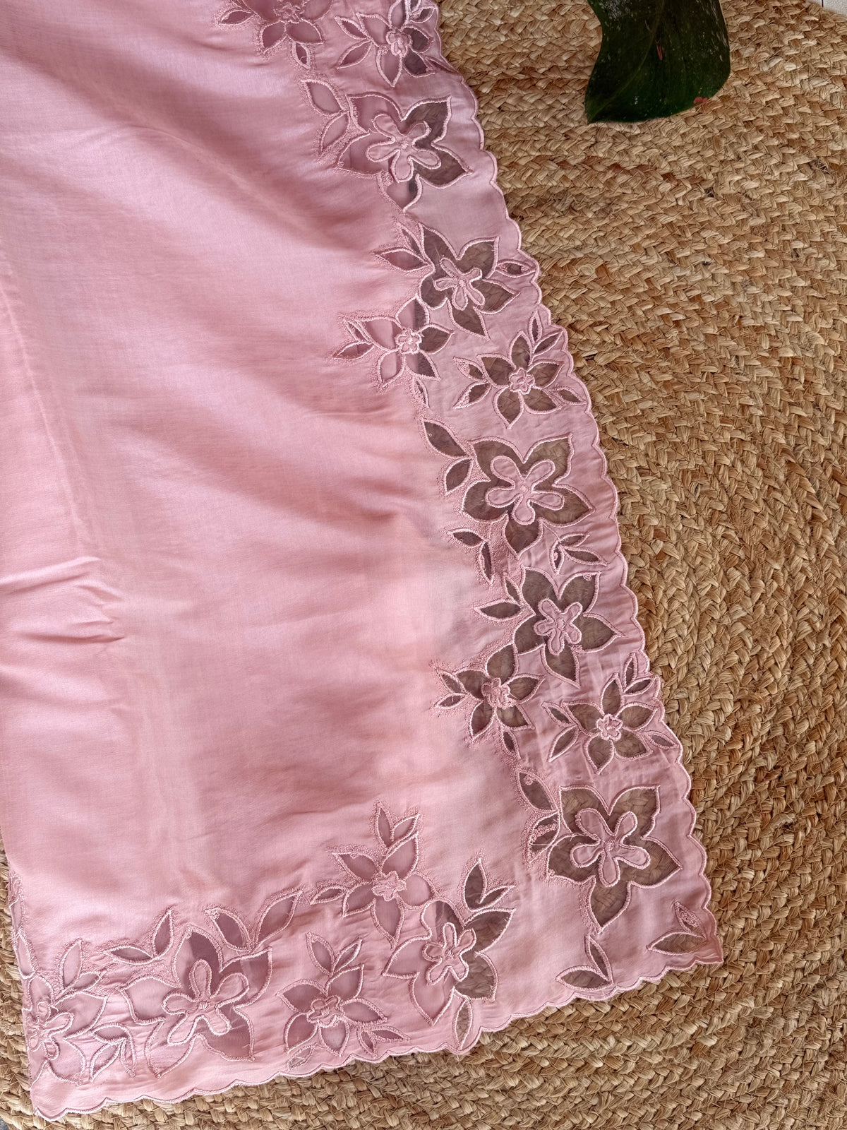 KST70 Semitusser net aplique saree