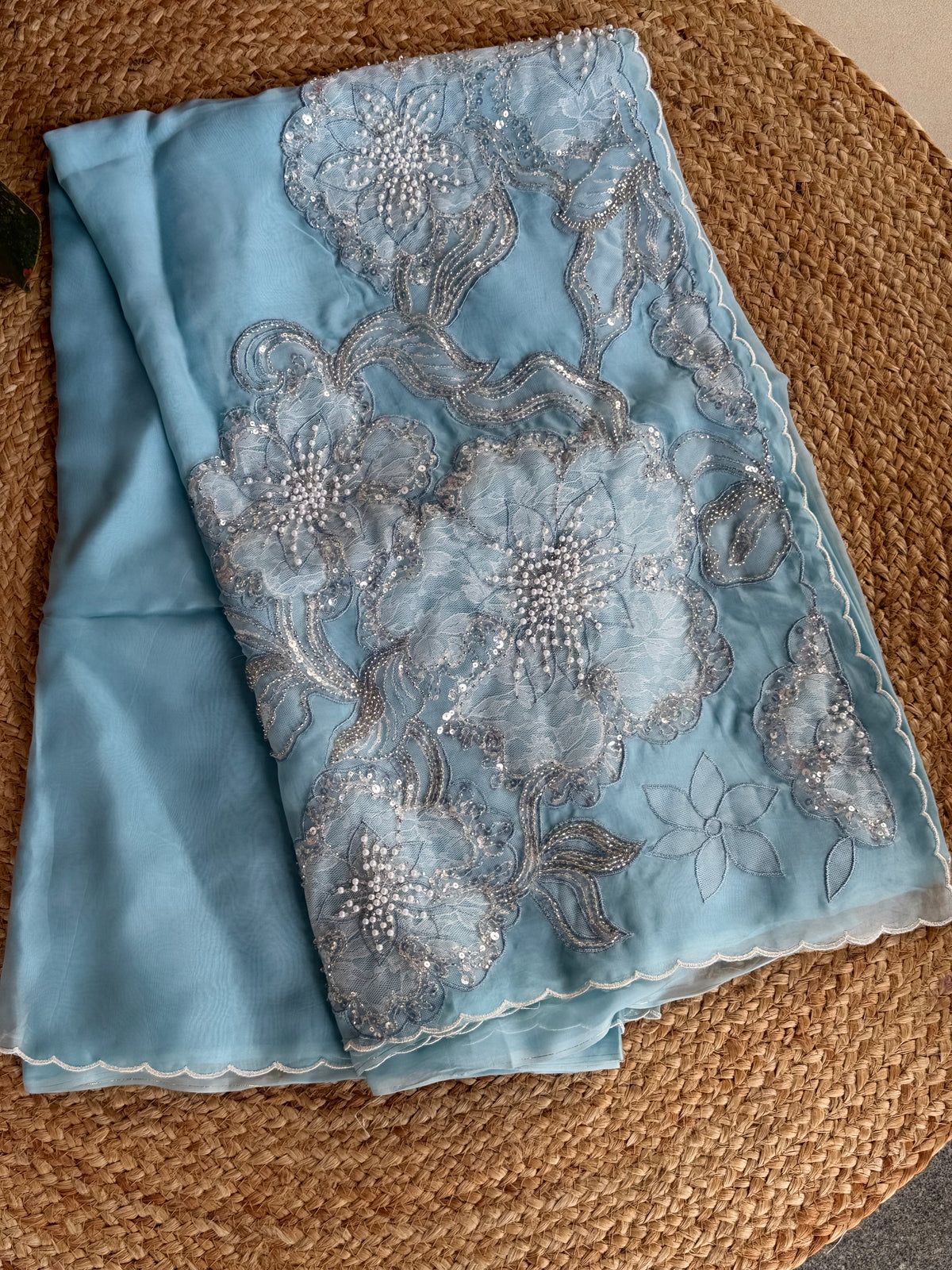 KGO10 georgette organza saree