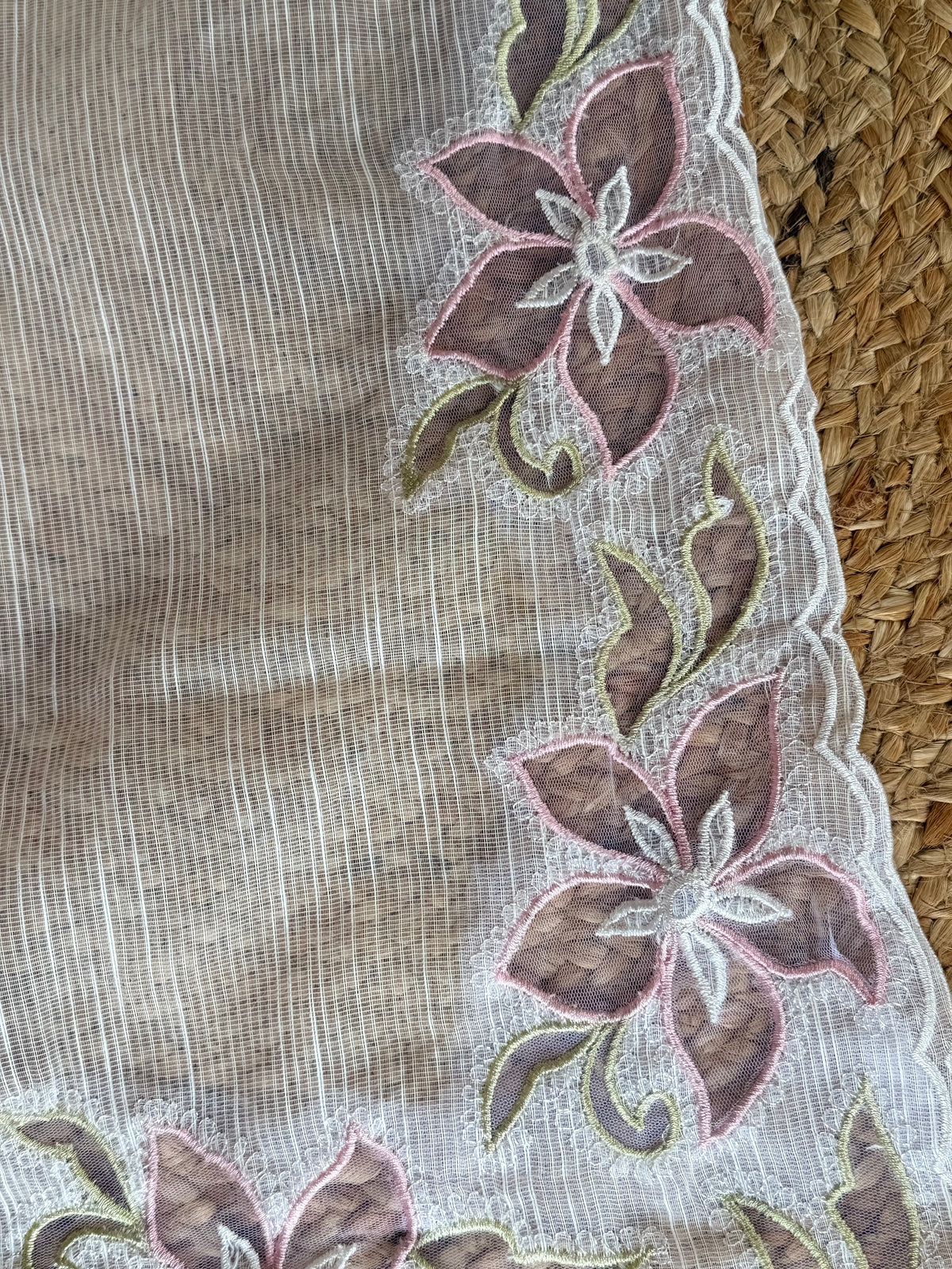 KK97 kota saree with net aplique