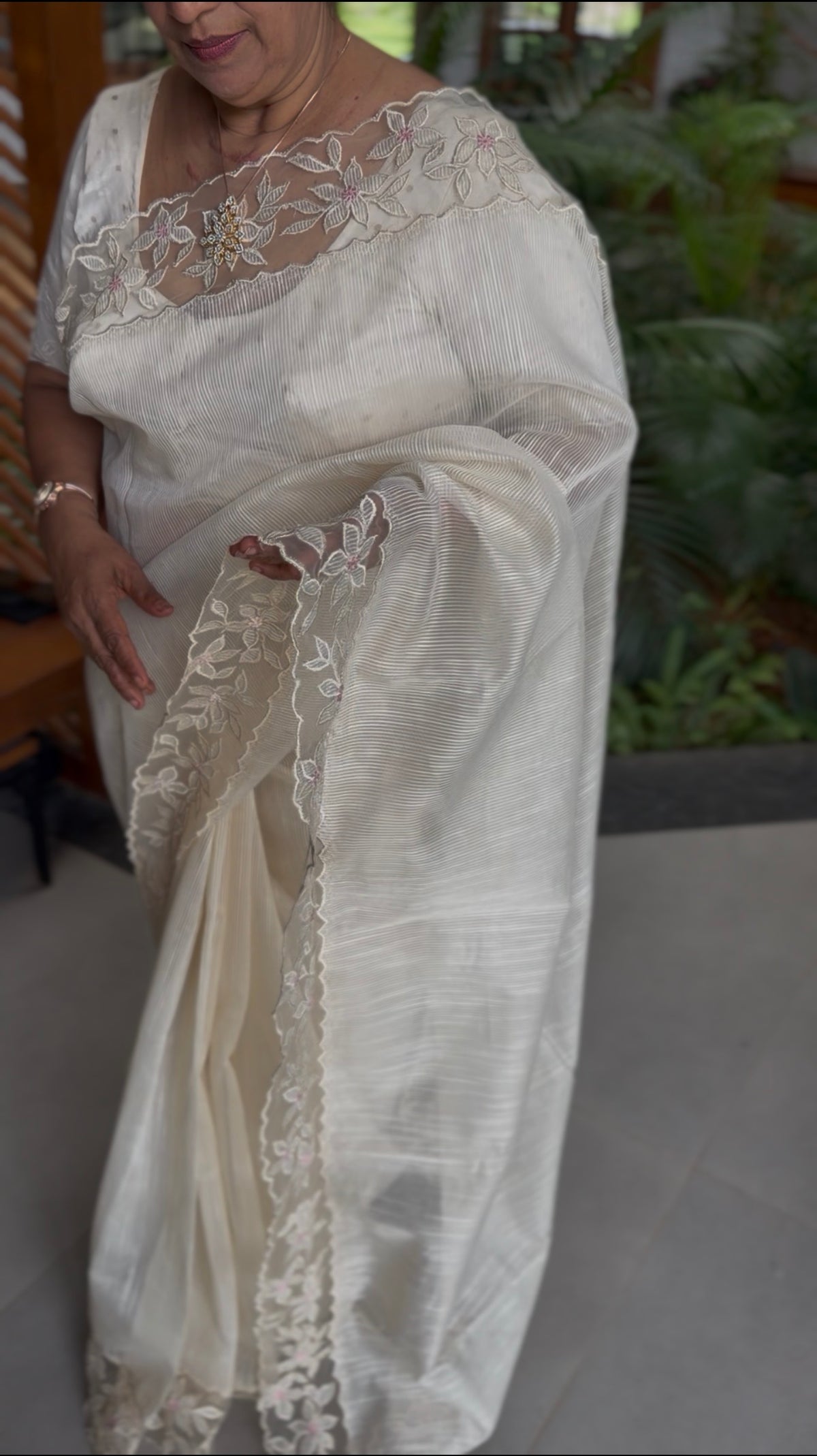 KK28 kota net aplique saree