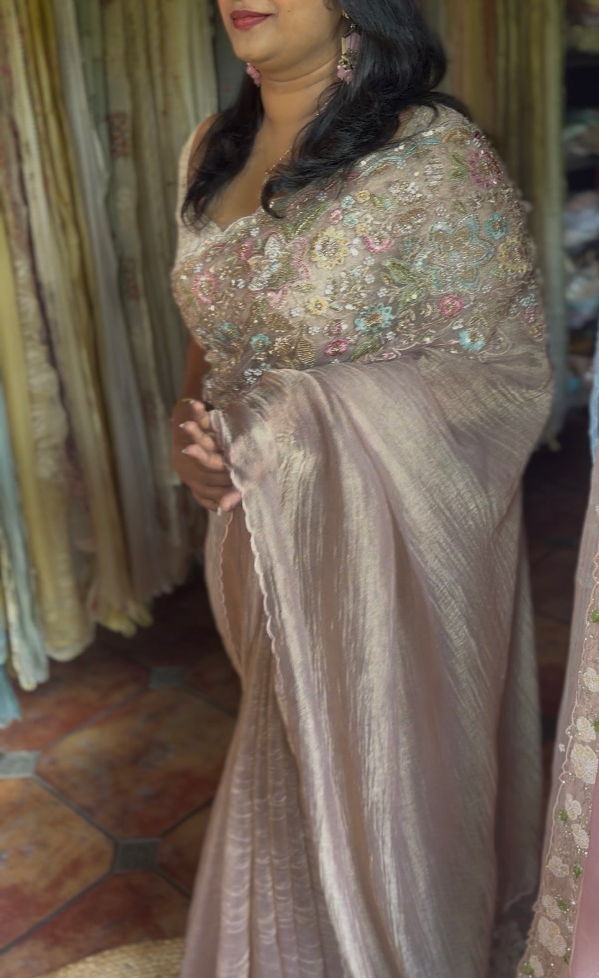 KTO TISSUE ORGANZA SAREE