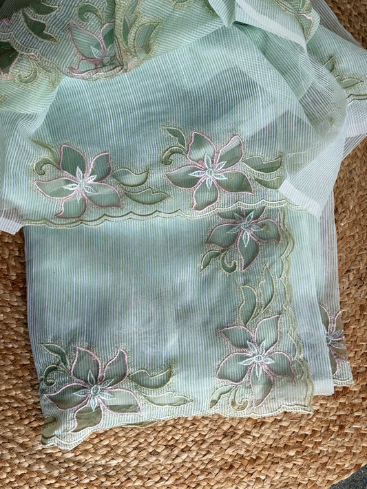 KK97 kota saree with net aplique