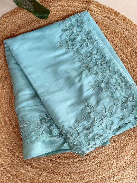 KST70 Semitusser net aplique saree
