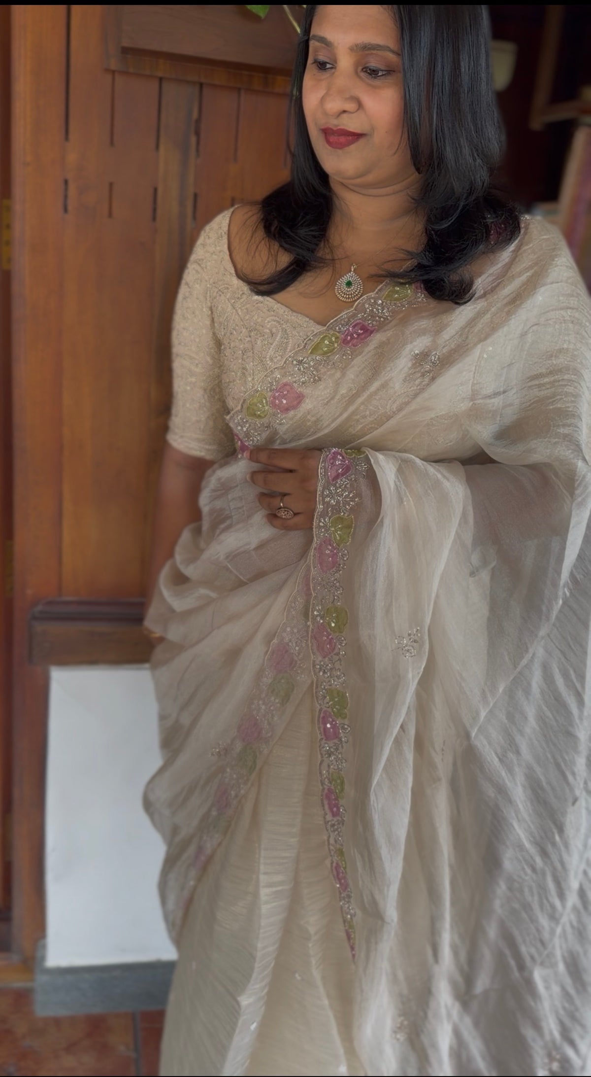 AMO3...pure tissue organza saree