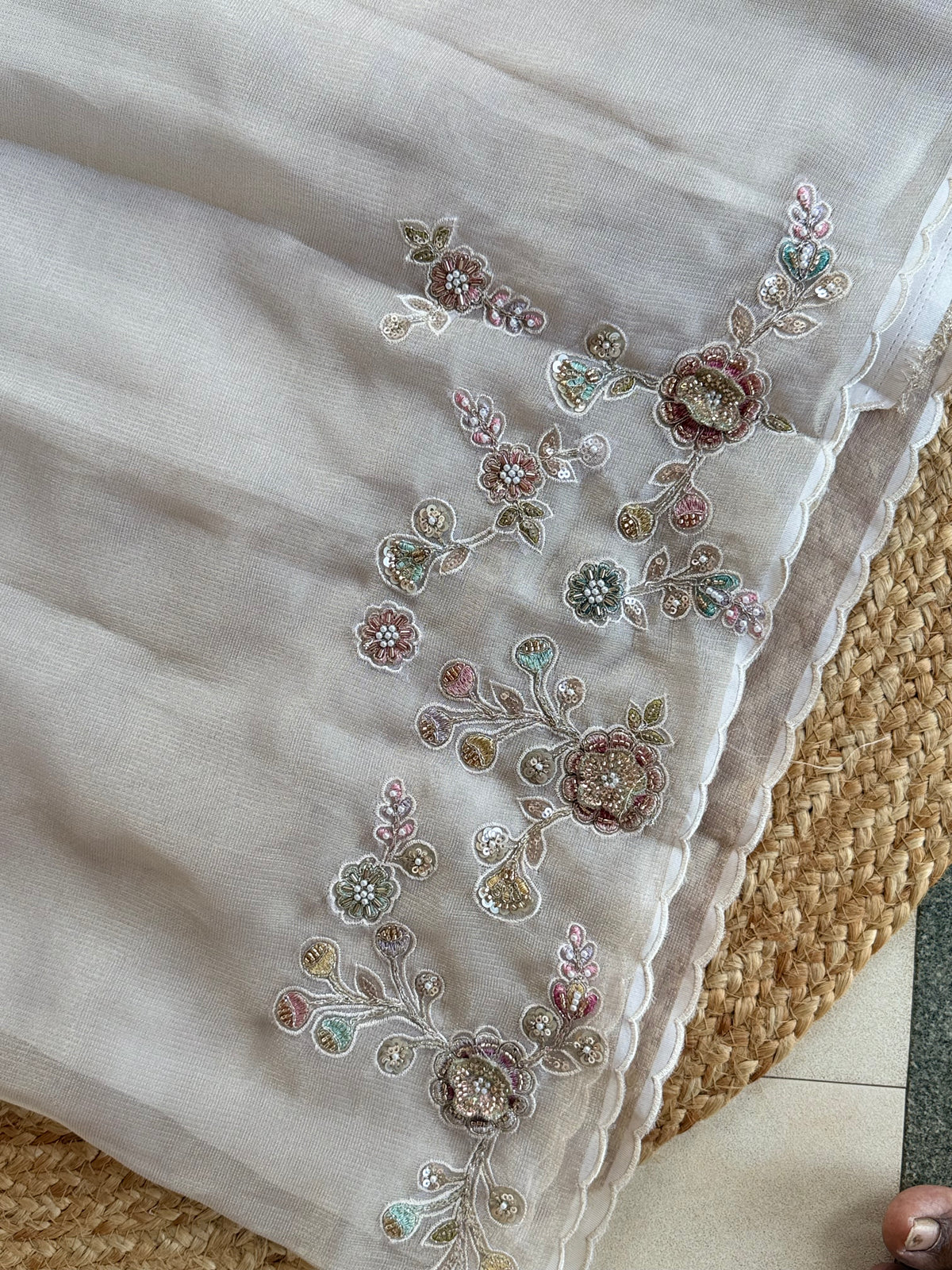 KAJ3 Tissue organza saree