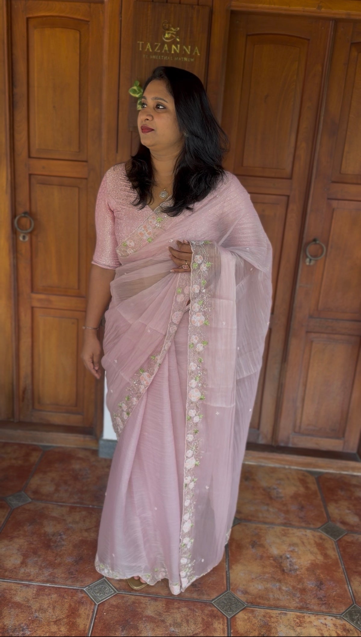 AMO8...Tissue organza saree