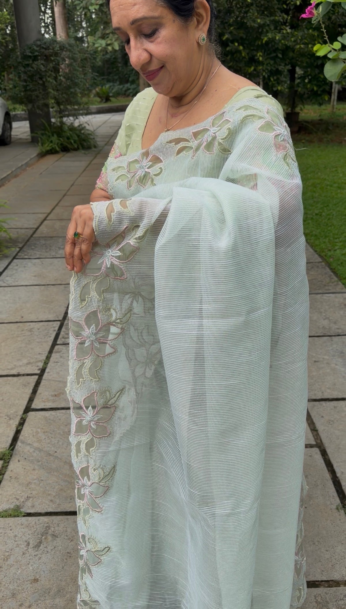 KK97 kota saree with net aplique