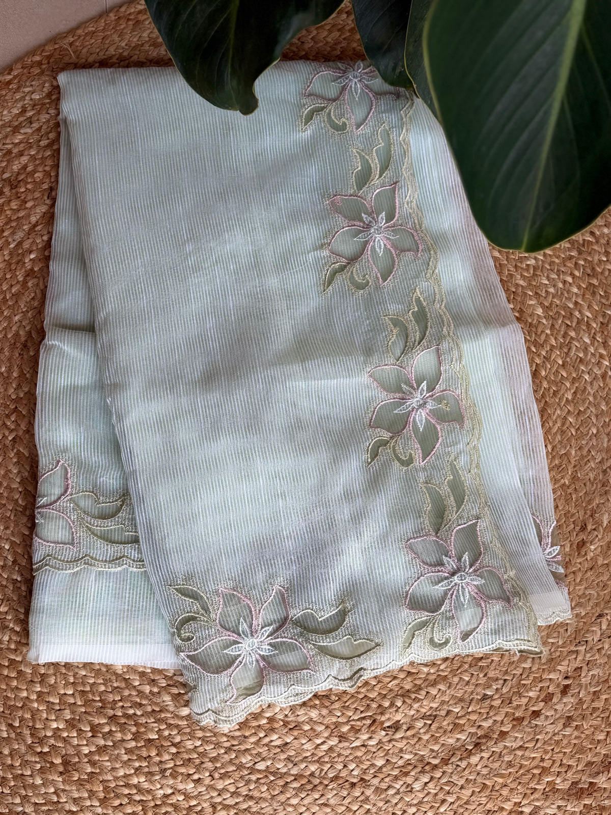 KK97 kota saree with net aplique