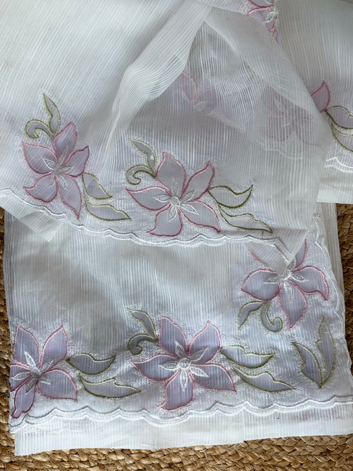 KK97 kota saree with net aplique