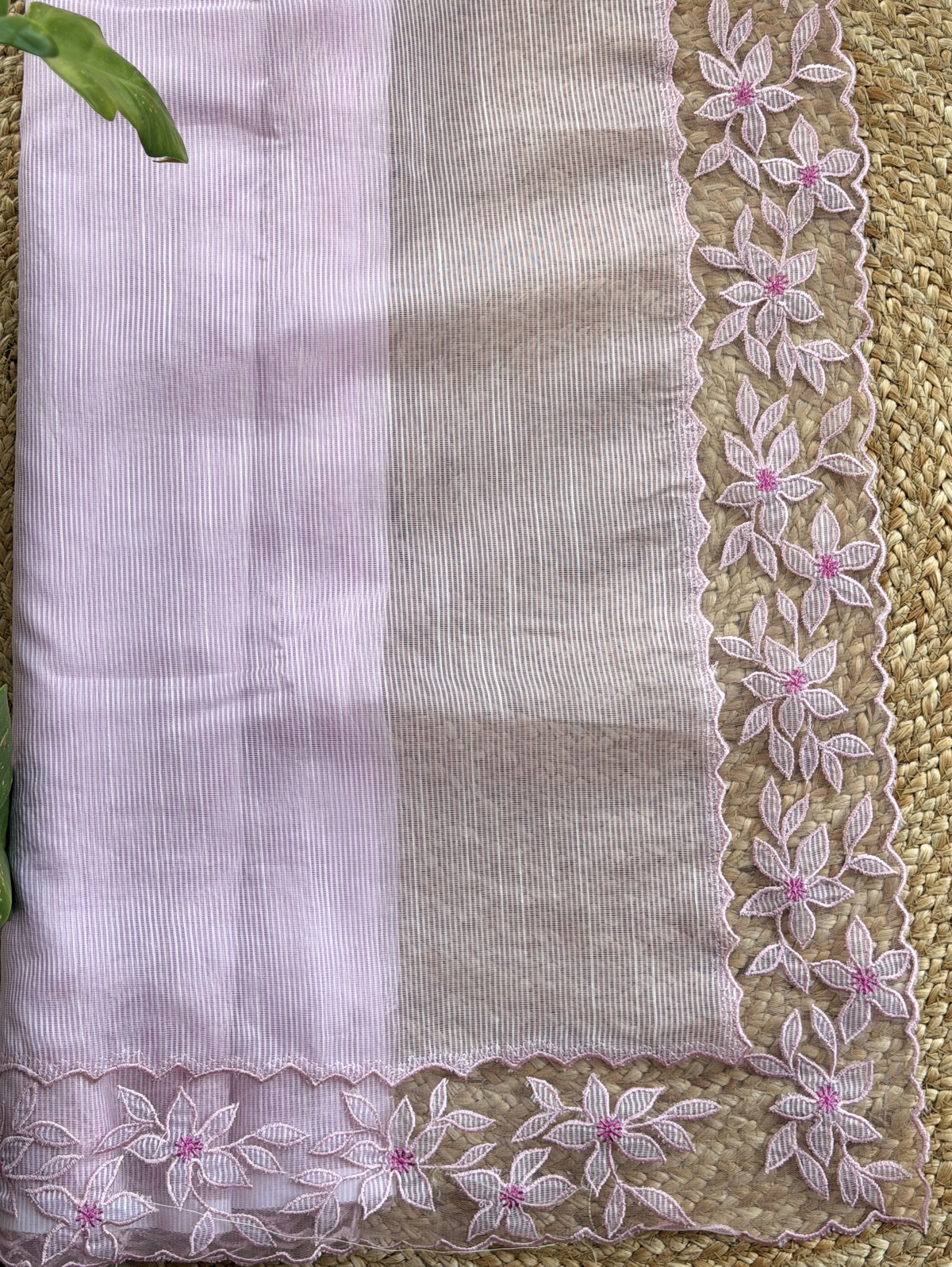KK28 kota net aplique saree