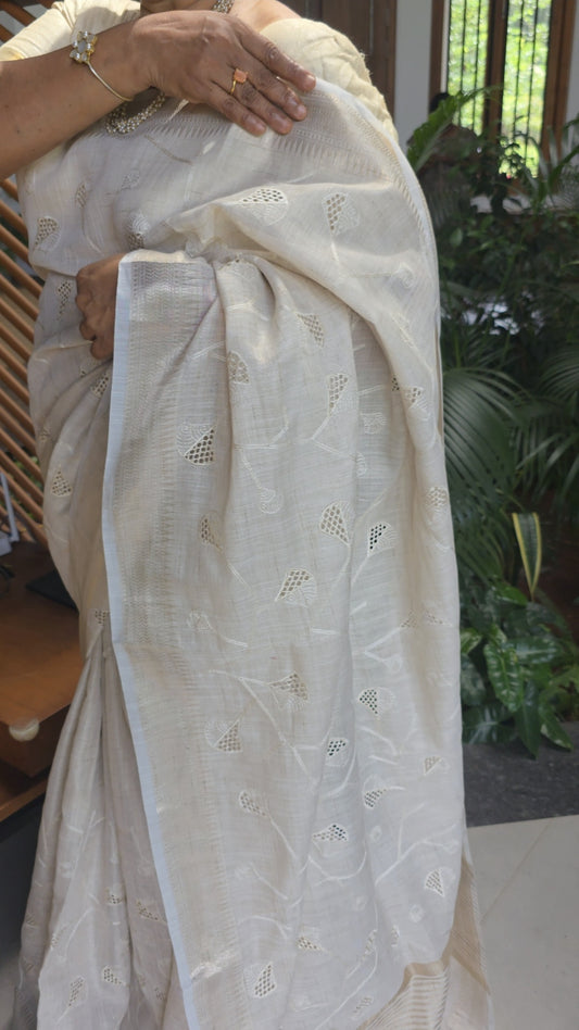 Linen Tissue saree CH23