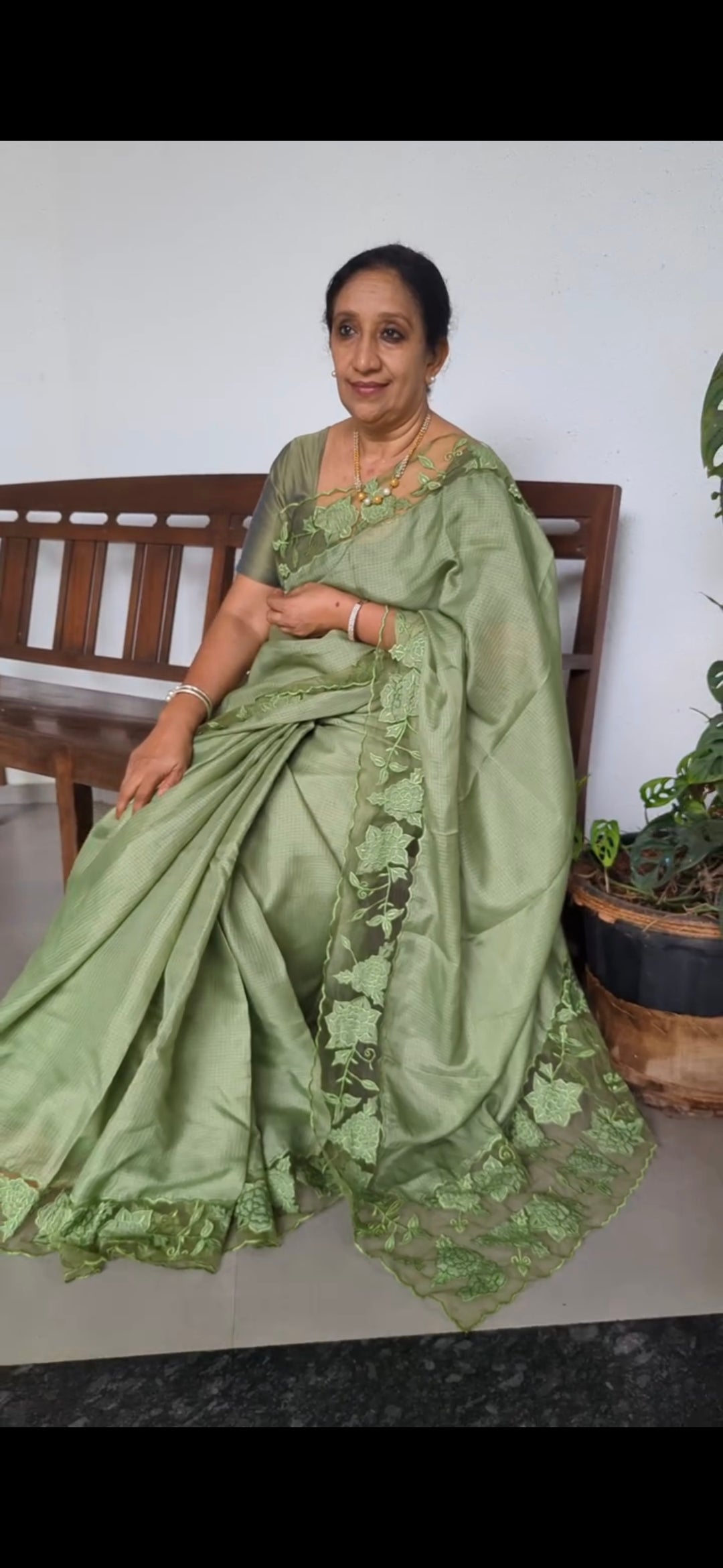 KK67 kota net aplique saree