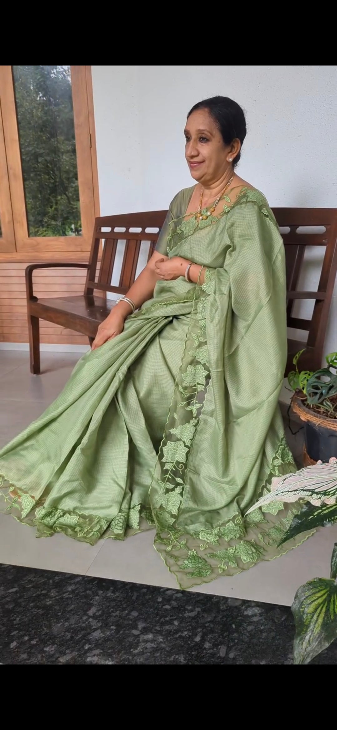 KK67 kota net aplique saree